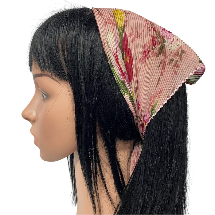 Pleated Polyester | Peach Bouquet