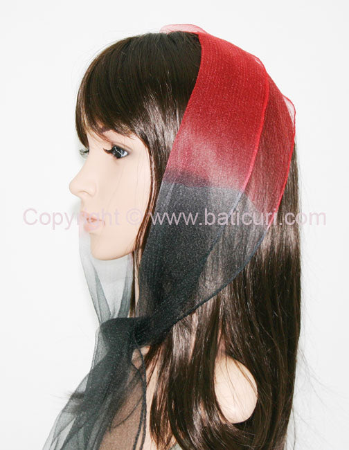20 | Oblong Cloud | Red and White with Black Edge | 9"x50"