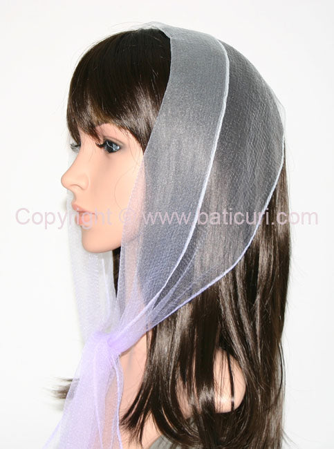 21-72(N) |Oblong Two-Tone | White/Light Purple