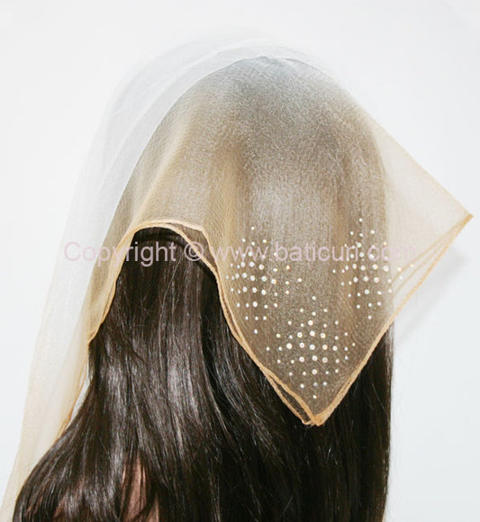 Square Two-Tone |Rhinestone | 3 Box |  Caramel/ Beige