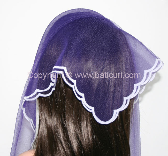 Solid | Zig-Zag | Eggplant with White Edges