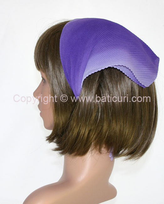 110-57 Pleated Italian | Cloud | Purple & White