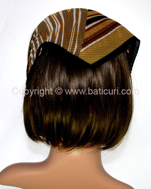 106-42 Pleated Italian | Mixed Lines | Beige/Mustard