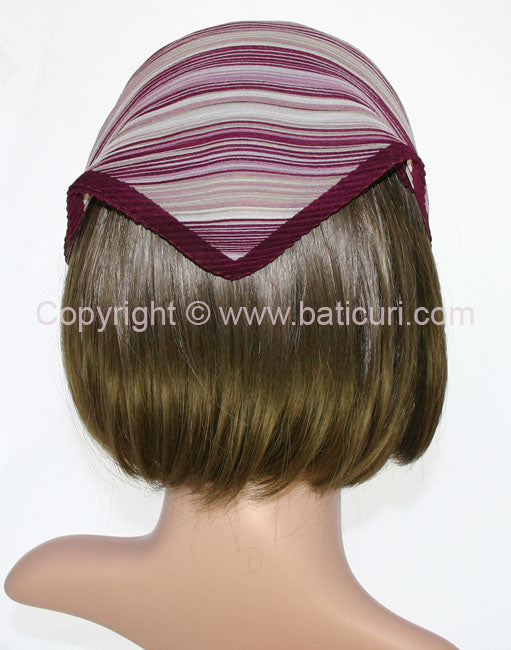 105-36 | Italian Pleated | Mixed Thin Lines | Maroon