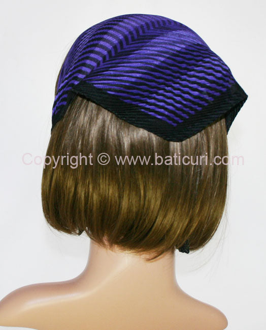103-23 Pleated Italian Satin | Checkered | Purple