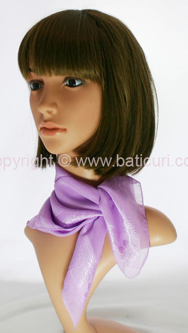 Square Polyester Scarves | Butterflies | Light Purple