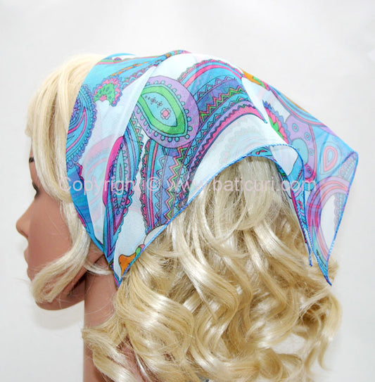 136-06 Light Blue | Paisley Design