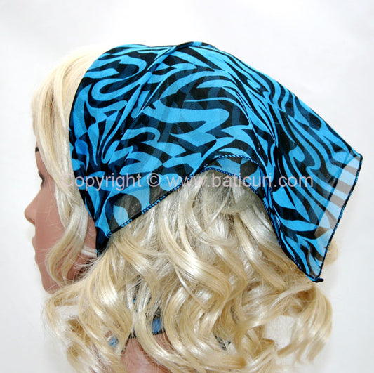 136-10 Blue with Navy Zebra Print