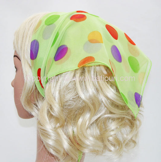 136-59 Lime green | Multi-Colored Dots