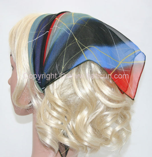 136-83 Blue/Red/Black | Geometric Lines