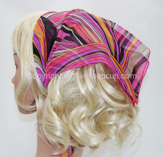136-48 Pink with Black and Orange lines
