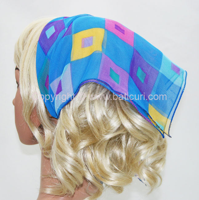 136-118 Blue | Multi-Colored Squares