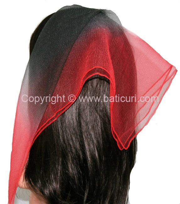 Nylon Square Cloud | Black with Red Edges