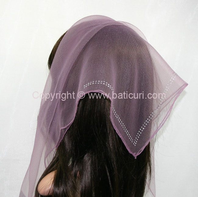 "SQ Rhinestone Double Line" Dusty pink