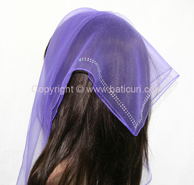 "SQ Rhinestone Double Line" Purple
