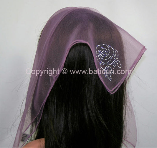 Square Solid | Rhinestone | Corner Rose | Dusty Pink