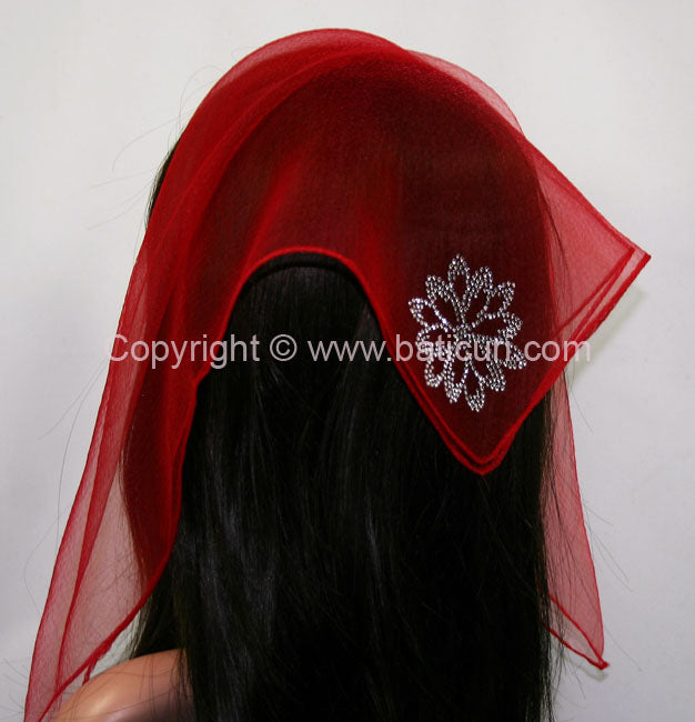 Square Solid | Rhinestone |  Dahlia | Red
