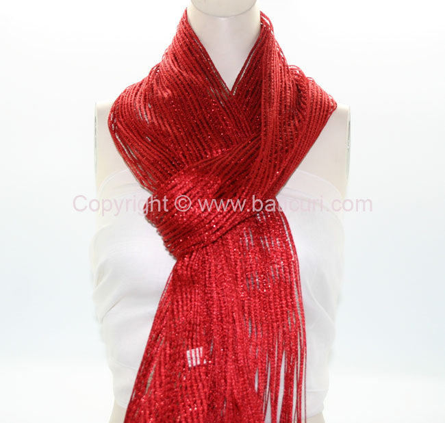 Mesh shawls with frills