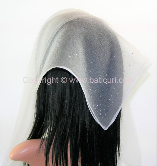 Square Solid | Dense Rhinestone Corner | White/silver