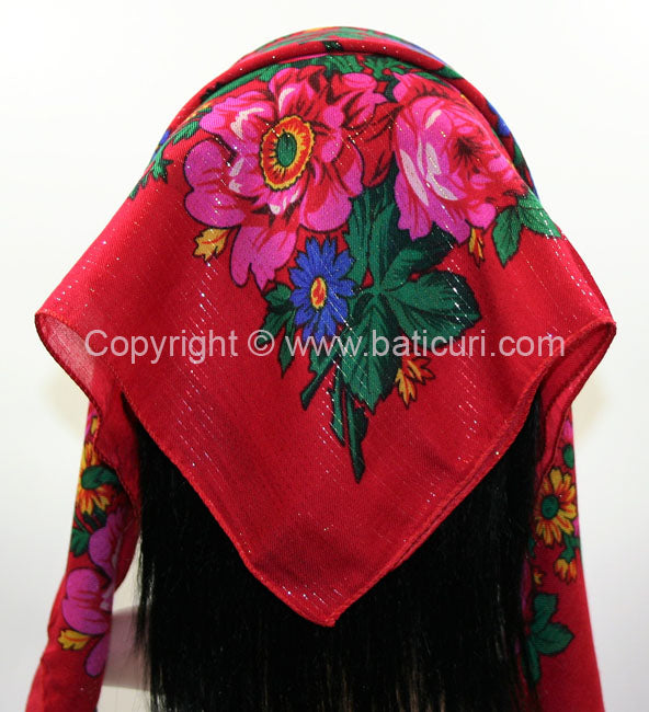 Acrylic Rose Garden w/Lurex | Red | 10-15