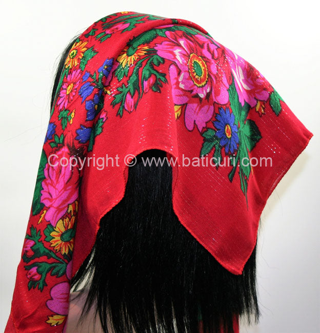Acrylic Rose Garden w/Lurex | Red | 10-15
