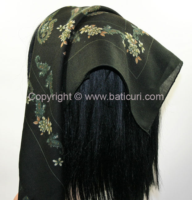Traditional Scarves | Paisley | Black