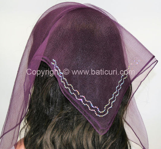 Square Solid | Rhinestone | Double Zig-Zag | Plum
