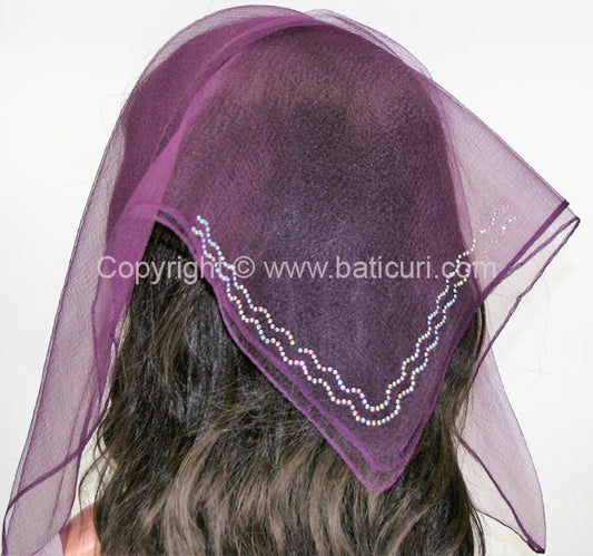 Square Solid | Rhinestone | Double Zig-Zag | Plum