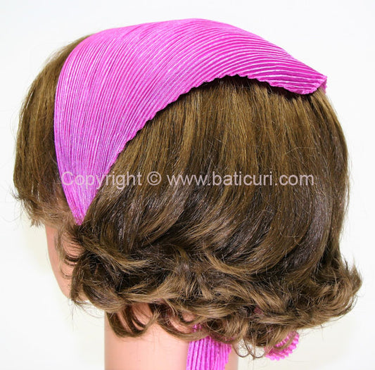 91-163 Polyester | Silky Pleated Scarves | Dk. Liliac