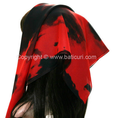 Italian | 30"x30" | Black & Red Marble