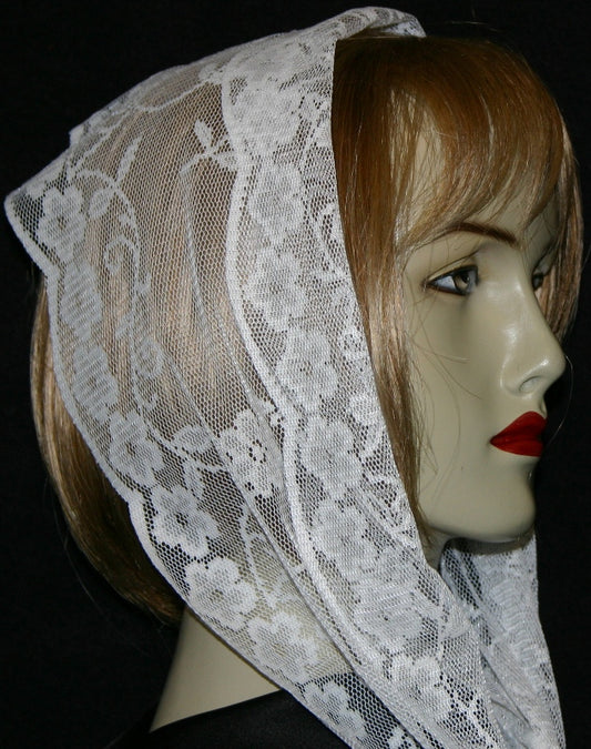 Lace | Long Zig Zag | White