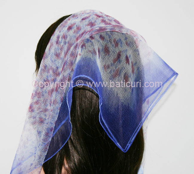 Square Leopard Print | White Dark Purple Border