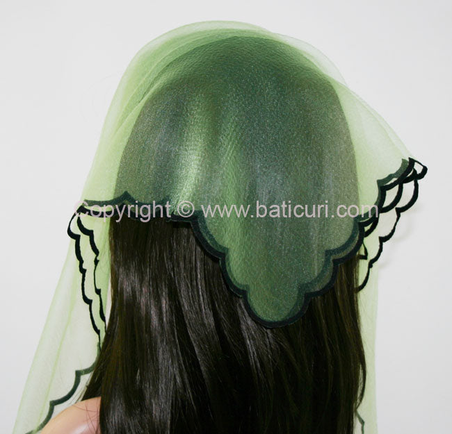 Solid | Zig-Zag |Sage Green with Black Edges