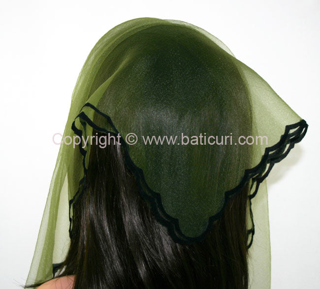 Solid | Zig-Zag | Olive Green with Black Edges