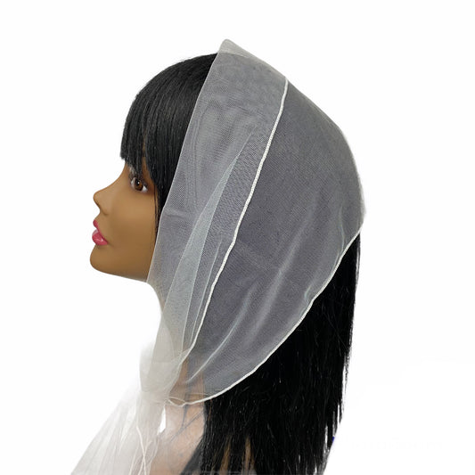 Long (M) Solid Soft Net Scarf | 10”x46” | Ivory