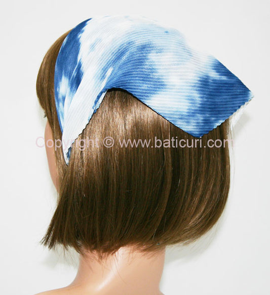 115-81 Pleated Italian | Ombre | Blue & White