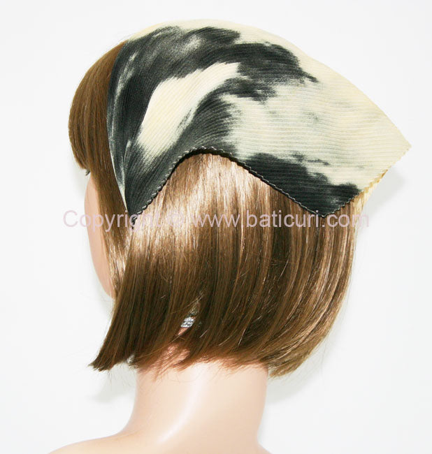 115-83 Pleated Italian | Ombre | Cream & Black