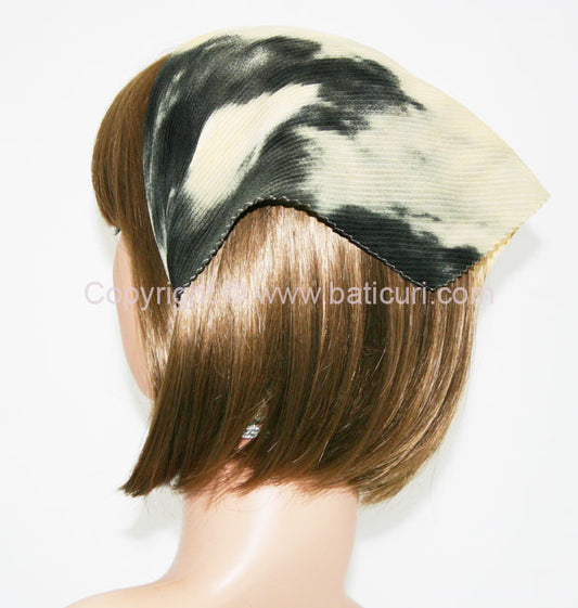 115-83 Pleated Italian | Ombre | Cream & Black