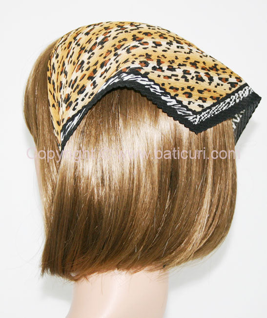 116-91 Pleated Italian | Leopard | Beige with Zebra Border