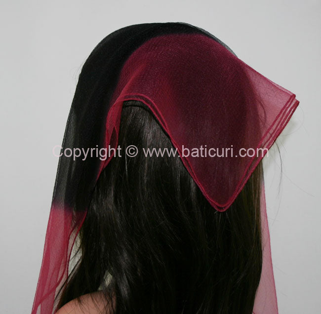 "Square Cloud" Black/Maroon Edge
