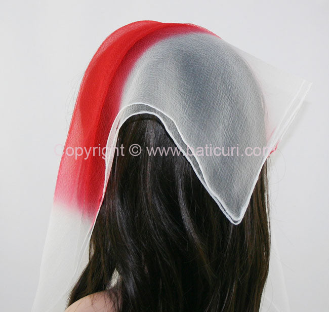 "Square Cloud" Red with White Edge