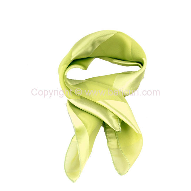 Polyester Square | Satin striped | Lime Green